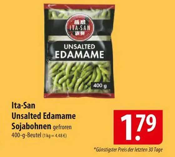 Ita-San Unsalted Edamame - Sojabohnen gefroren