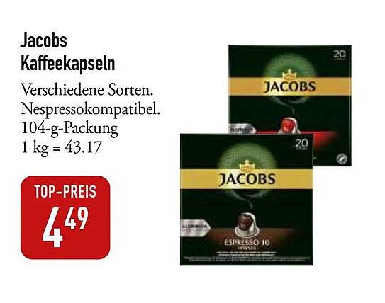 Jacobs Kaffeekapseln - Verschiedene Sorten, Nespresso-kompatibel