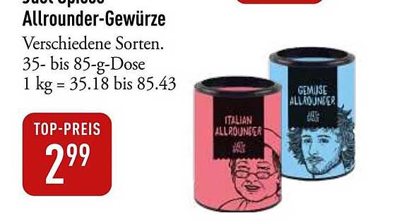 Just Spices Allrounder-Gewürze - Verschiedene Sorten