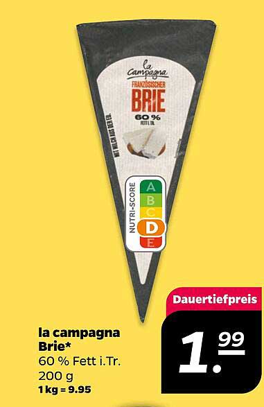 la campagna Brie* 60 % Fett i.Tr. 200 g