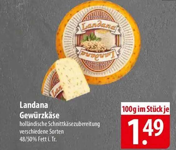 Landana Gewürzkäse - holländische Schnittkäse-Zubereitung