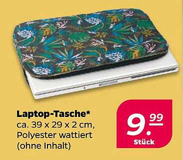 Laptop-Tasche* ca. 39 x 29 x 2 cm, Polyester wattiert (ohne Inhalt)