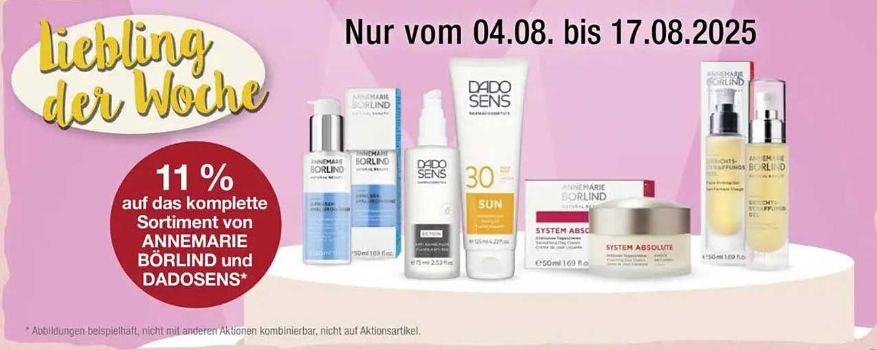 Liebling der Woche: 11 % Rabatt auf ANNEMARIE BÖRLIND und DADOSENS