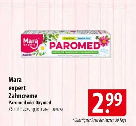 Mara expert Zahnceme Paromed oder Oxymed 75-ml-Packung