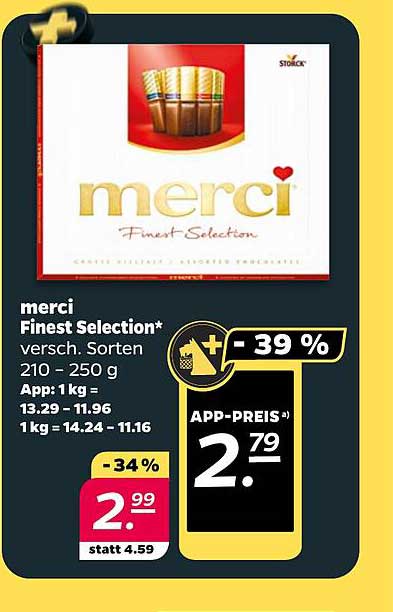 merci Finest Selection - verschiedene Sorten 210 - 250 g