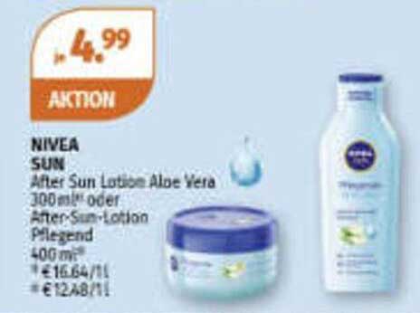 NIVEA SUN After Sun Lotion Aloe Vera 300 ml oder After Sun Lotion Pflegend 400 ml