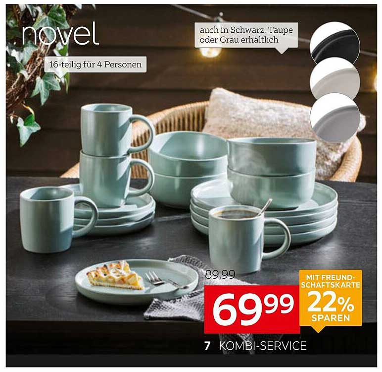 novel Kombi-Service 16-teilig für 4 Personen
