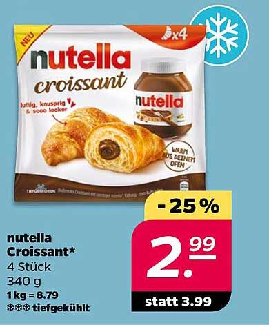 nutella Croissant* 4 Stück 340 g