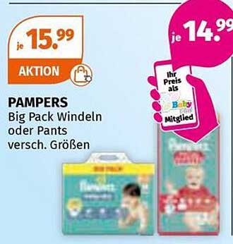 PAMPERS Big Pack Windeln oder Pants, verschiedene Größen