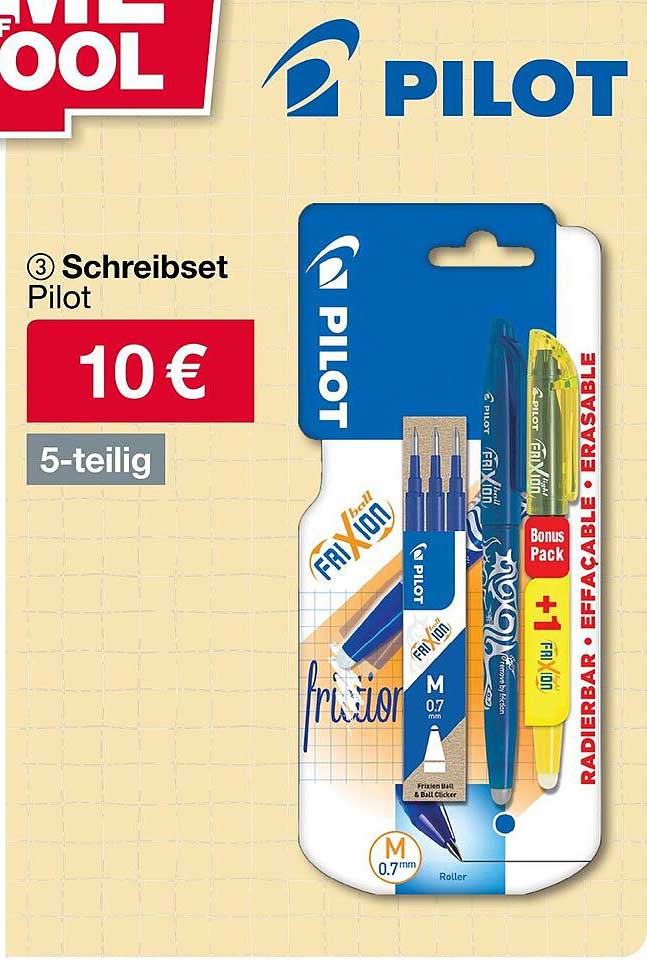 Pilot Schreibset - 5-teilig für nur 5,49 € (statt 10 €)