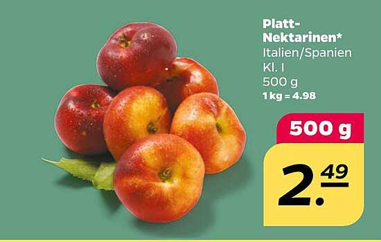Platt-Nektarinen* Italien/Spanien Kl. I 500 g