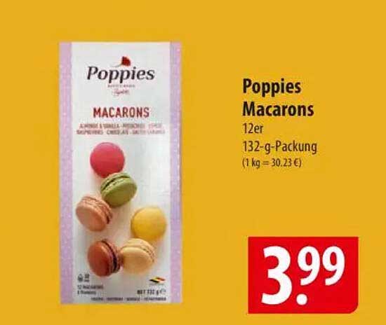 Poppies Macarons 12er Packung