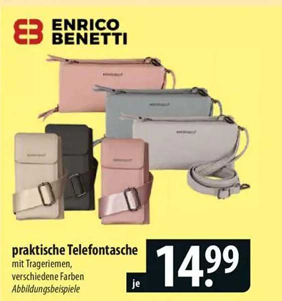 praktische Telefonasche mit Trageriemen, verschiedene Farben
