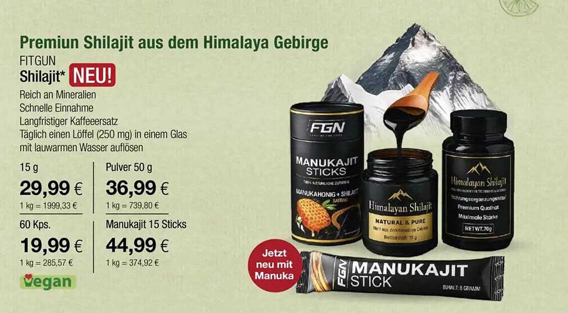 Premium Shilajit aus dem Himalaya Gebirge - FITGUN Shilajit* NEU!