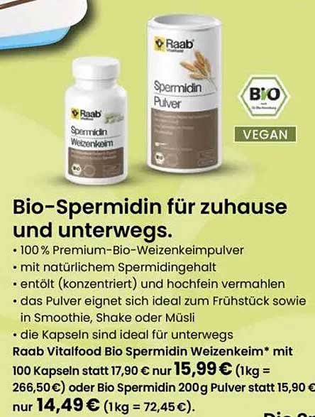 Raab Vitalfood Bio Spermidin Weizenkim Pulver