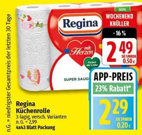 Regina Küchenrolle – 3-lagig, verschiedene Varianten