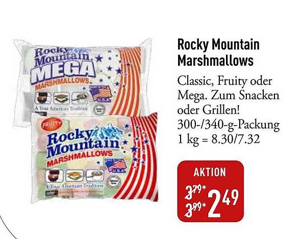 Rocky Mountain Marshmallows - Classic, Fruity oder Mega, 300/340-g-Packung