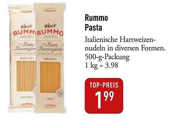 Rummo Pasta - Italienische Hartweizennudeln