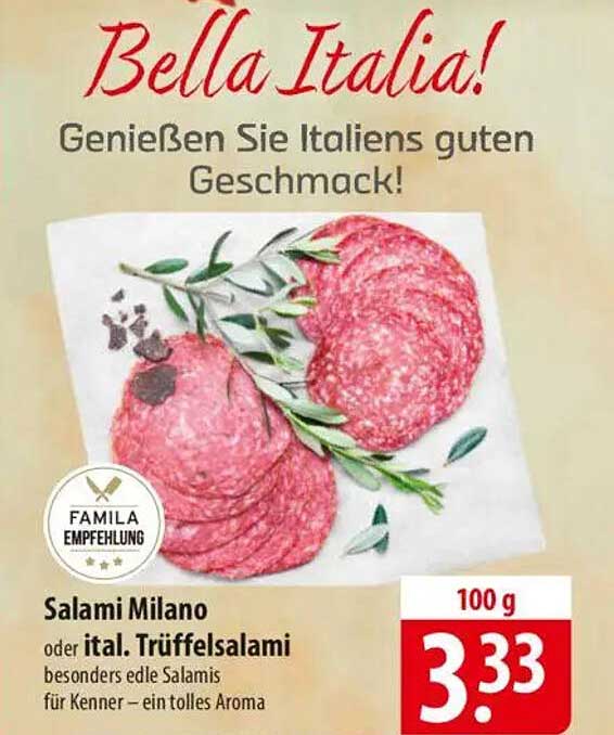 Salami Milano oder ital. Trüffelsalami