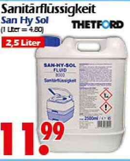 San Hy Sol Sanitärflüssigkeit - 2,5 Liter