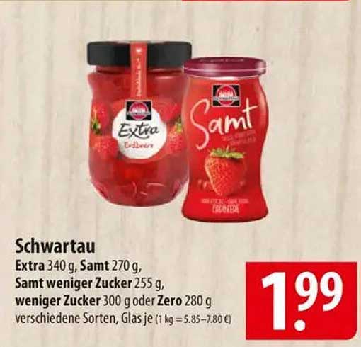 Schwartau Extra & Samt Erdbeermarmelade – jetzt im Angebot!