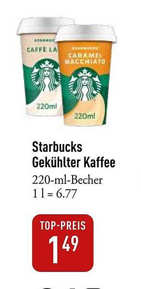 Starbucks Gekühlter Kaffee 220-ml-Becher