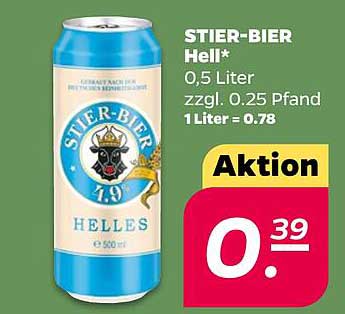 STIER-BIER Hell 0,5 Liter