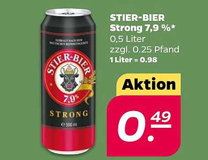 STIER-BIER Strong 7,9 %* 0,5 Liter zzgl. 0,25 Pfand