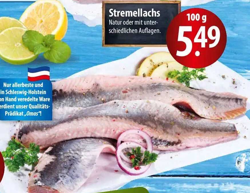 Stremellachs – Natur oder mit unterschiedlichen Auflagen