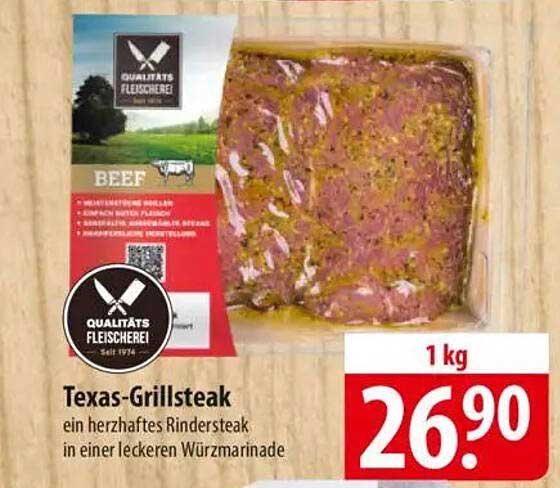 Texas-Grillsteak – ein herzhaftes Rindersteak in einer leckeren Würzmarnade