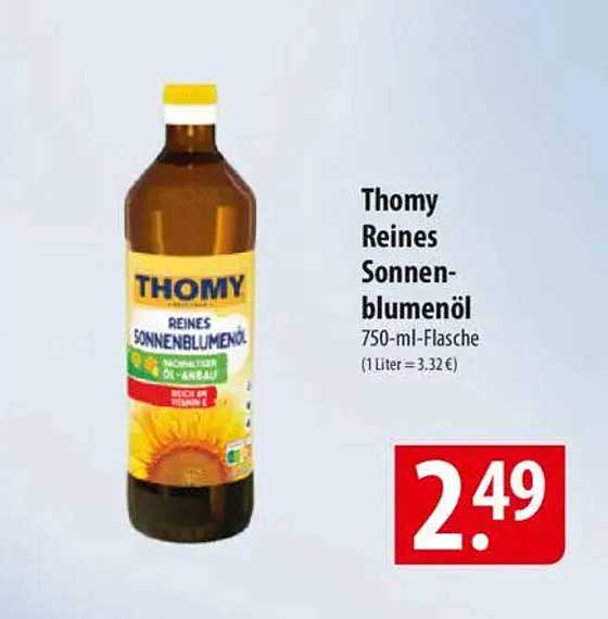 Thomy Reines Sonnenblumenöl 750-ml-Flasche