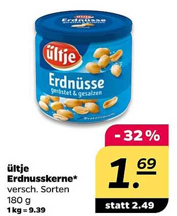 ültje Erdnüsse - geröstet & gesalzen 180 g