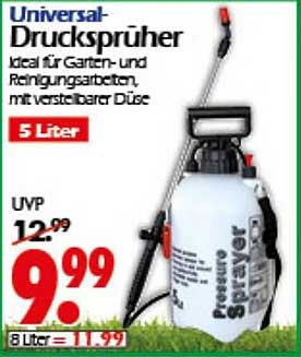Universal-Drucksprüher 5 Liter - Ideal für Garten- und Reinigungsarbeiten