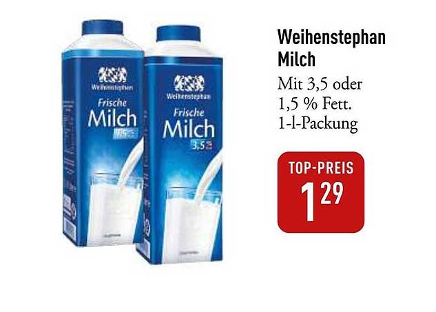 Weihenstephan Milch - Frisch und Vielseitig