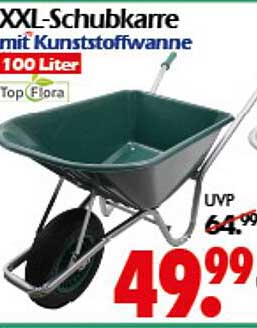 XXL-Schubkarre mit Kunststoffwanne 100 Liter
