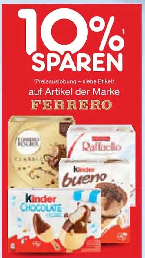 10% SPAREN auf Artikel der Marke FERRERO