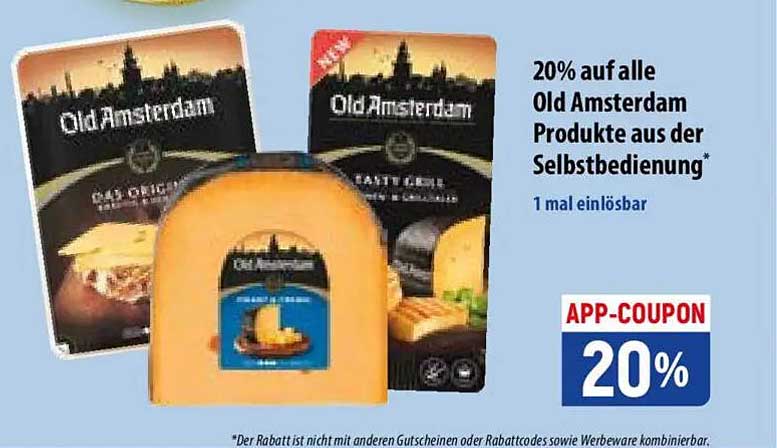20% auf alle Old Amsterdam Produkte aus der Selbstbedienung*