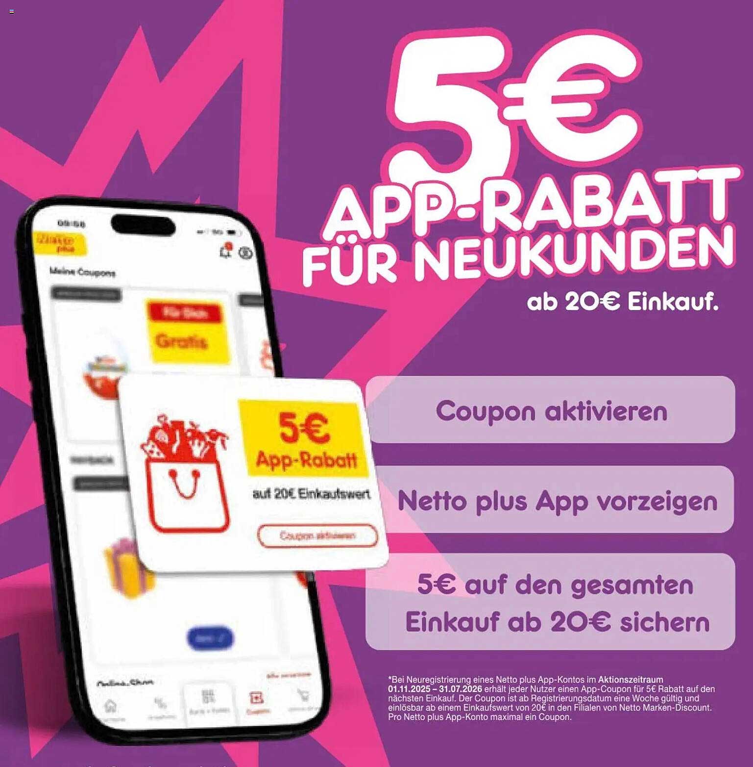 5€ APP-RABATT FÜR NEUKUNDEN