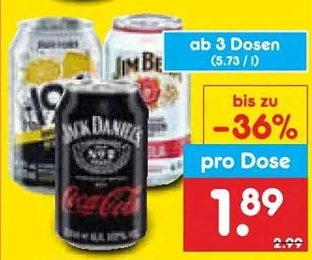 ab 3 Dosen (5,73 / l) bis zu -36% pro Dose