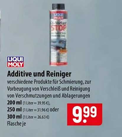 Additive und Reiniger