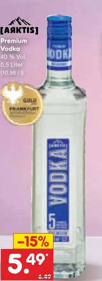 ARKTIS Premium Vodka 40 % Vol. 0,5 Liter (10.98 / l)