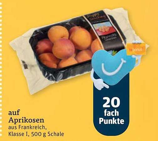 auf Aprikosen aus Frankreich, Klasse I, 500 g Schale