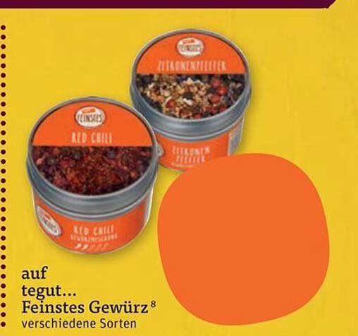 auf tegut... Feinstes Gewürz verschiedene Sorten