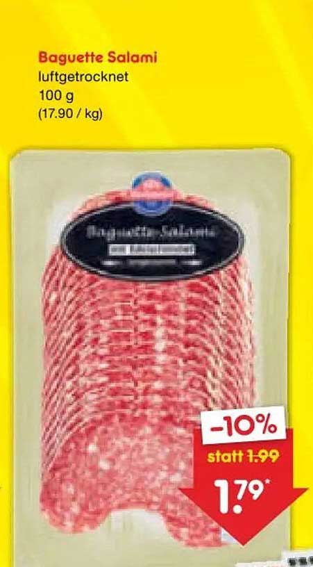 Baguette Salami luftgetrocknet 100 g (17.90 / kg)