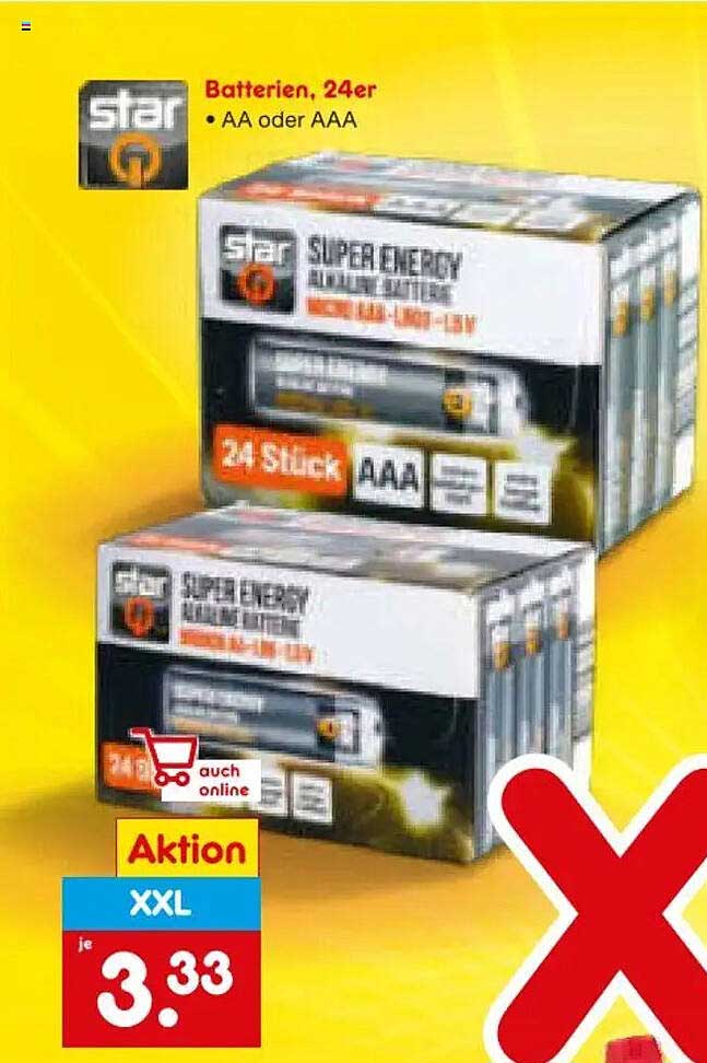 Batterien, 24er • AA oder AAA