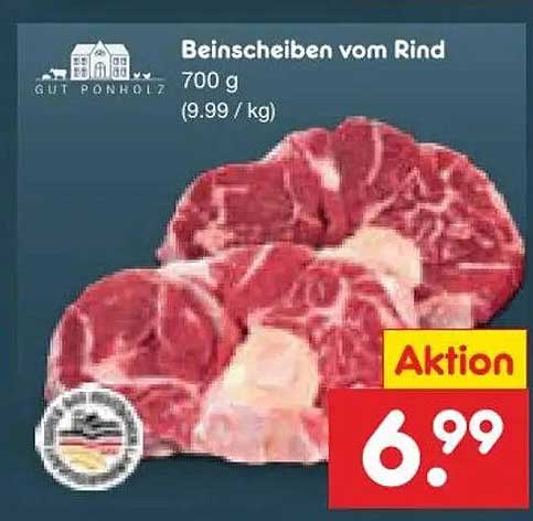 Beinscheiben vom Rind 700 g (9.99 / kg)