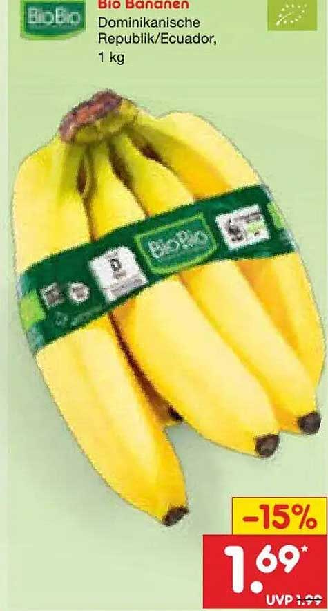 Bio Bananen Dominikanische Republik/Ecuador, 1 kg