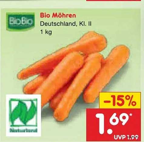 Bio Möhren Deutschland, Kl. II 1 kg