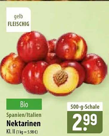 Bio Spanien/Italien Nektarinen