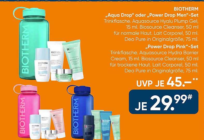 BIOTHERM „Aqua Drop“ oder „Power Drop Men“-Set